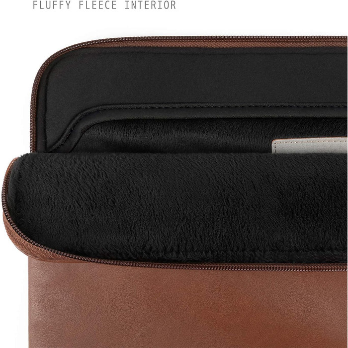 Захисний чохол-папка Comfyable Slim з PU-шкіри для MacBook Air та MacBook Pro 13/13.3/14 дюймів (M1, M2, M3, M4, M5, 2021-2026), коричневий