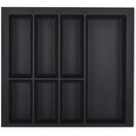 Вставка для столових приборів ORGA-BOX VII чорна 526x474 мм для кухонних ящиків Schüller, Schröder та ін., корпус 600 мм