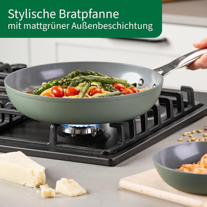 Керамічна сковорода Fackelmann Chefkoch Stuttgart 24 см, антипригарна, з переробленого алюмінію, для духовки до 200°
