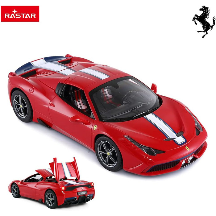 Радіокерований автомобіль Rastar Ferrari 458 Special A, червоний кабріолет 1:14 з автоматичним відкриттям/закриттям