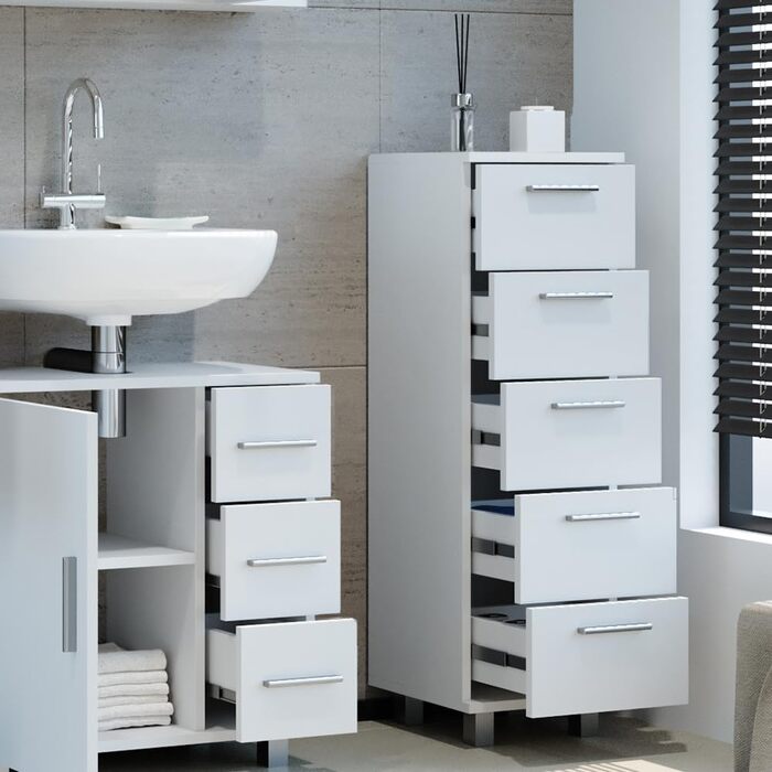 Пенал для ванної Vicco Ilias, білий, 30x95 см