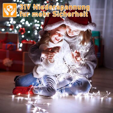 Світлодіодна гірлянда-дождик HeiPard для вулиці 12.15м, 486 LED, 8 режимів роботи, таймер, холодний білий колір