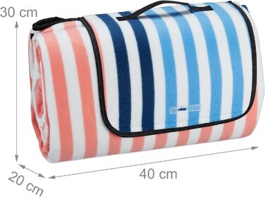 Пікнікова ковдра Relaxdays XXL 200x300 см, водонепроникна, флісова, термоізоляційна, для пляжу, різнокольорова, поліестер, алюміній, піноматеріал