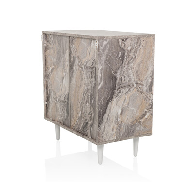 Сервант / комод LYKKJA 76x39,5x76 см 2 шухляди 2 двері коричневий/білий hjh LIVING