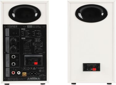Edifier MR3 - Компактні студійні колонки 2.0, Hi-Res Audio, Bluetooth 5.4, RCA, AUX, керування через додаток, 2 x 18W (білі)