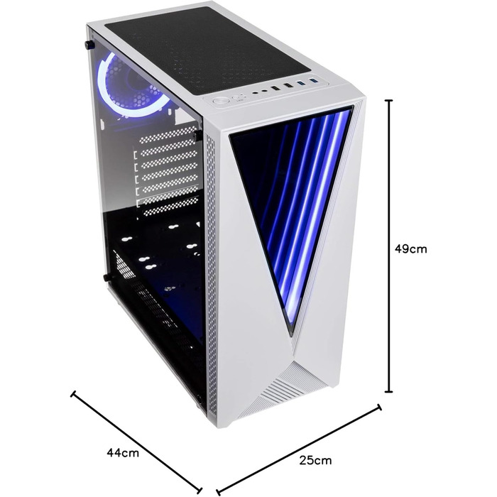 Комп'ютерний корпус Kolink Void RGB Midi Tower із загартованим склом, ігровий корпус з підсвіткою, вентилятором, для ПК