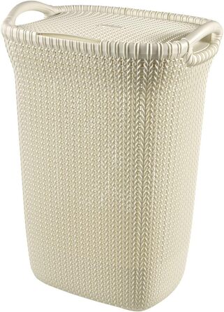 Кошик для білизни Curver KNIT 57 л, 45.2x34.1x61.4 см, білий Oasis, пластик
