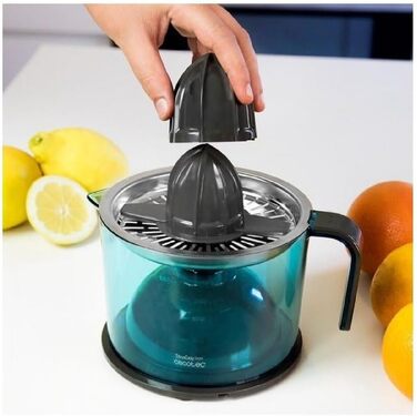 CitrusEasy Cecotec - Електрична соковижималка для цитрусових, 1 л, нержавіюча сталь, срібляста, BPA-free