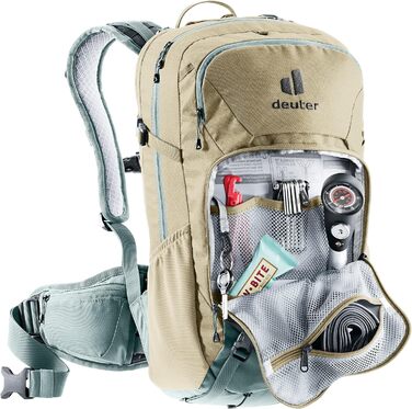 Жіночий велосипедний рюкзак Deuter Attack 18 SL з протектором, 18 л, колір Desert Sage