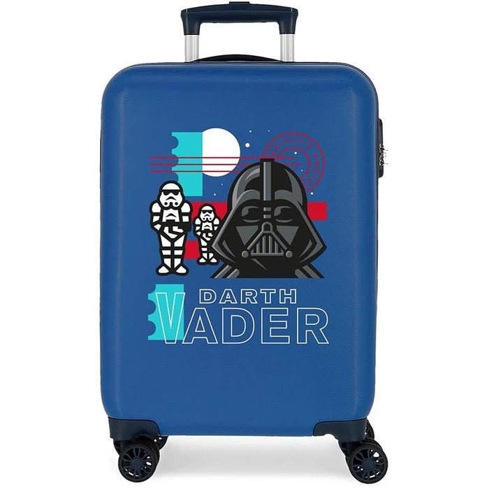 Дорожня валіза Star Wars Galactic Empire, синя, 38x55x20 см, жорсткий ABS корпус, боковий кодовий замок, 34 л, 2 кг, 4 подвійні колеса, ручна поклажа