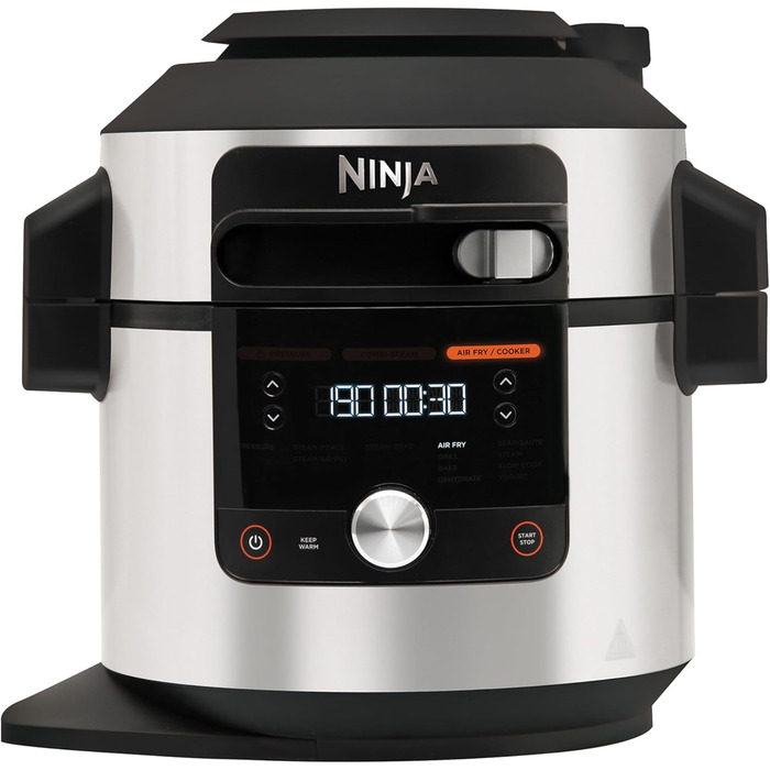 Мультиварка Ninja Foodi MAX 12-в-1 з SmartLid, 7,5 л, тиск, аерофритюр, повільне приготування, нержавіюча сталь, модель OL650EU