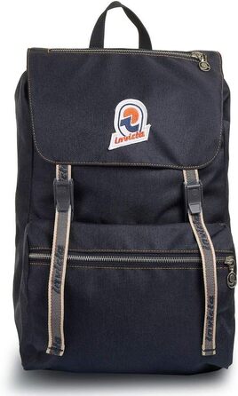 Рюкзак Invicta JOLLY DENIM, денім, для офісу, навчання, подорожей, відділення для ноутбука 13'', італійський дизайн, синій Smoke Blue