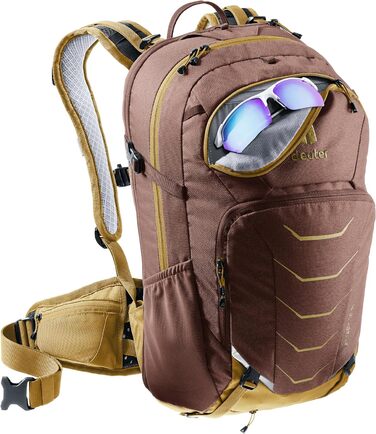 Жіночий велосипедний рюкзак Deuter Attack 18 SL з протектором, колір Raisin-almond, 18 л