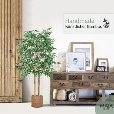 Штучний бамбук Maia Shop 150х80 см для декору, пластикова рослина, кімнатне дерево, декоративна штучна рослина для вітальні