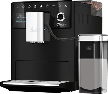 Кавомашина Melitta CI Touch з млинком і капучинатором, автоматична кавоварка для еспресо та капучино, чорна матова