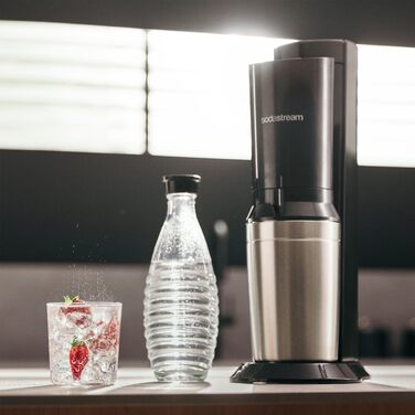 Сифон для газування води SodaStream CRYSTAL 3.0, 2 скляні карафани по 0,7л та балон CO2 з системою Quick Connect