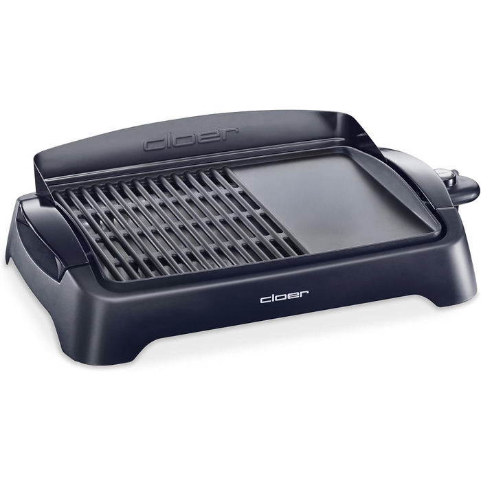 Електрогриль Cloer 656 Barbecue – настільний гриль з антипригарним покриттям, 2000 Вт, чорний, площа 43x30.5 см
