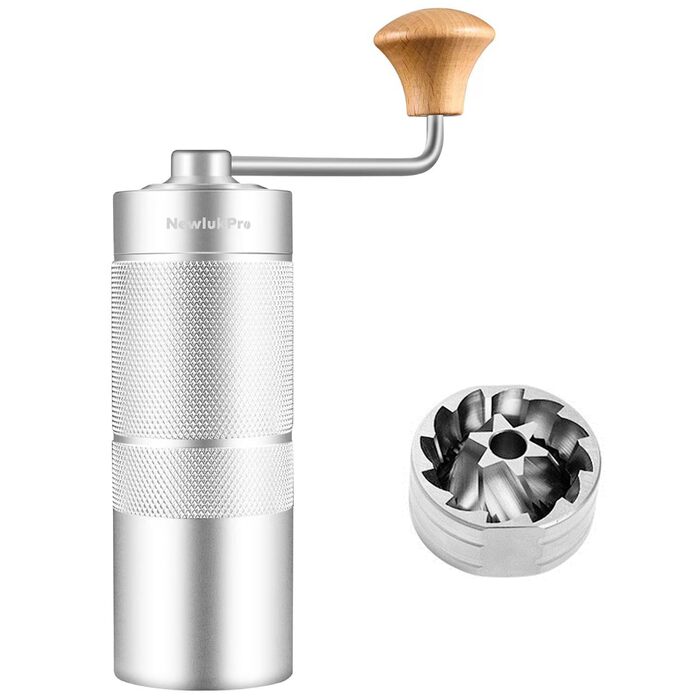 Кавомолка ручна NewlukPro M6, 25г, жорна Hexagonal, для еспресо та фільтр-кави