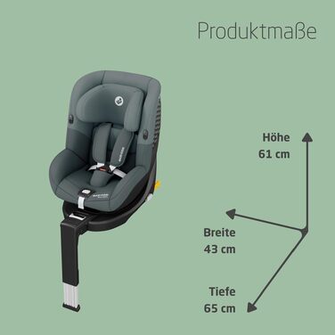 Дитяче автокрісло Maxi-Cosi Mica 360 S i-Size з ISOFIX, для дітей від 40 до 150 см, Tonal Graphite