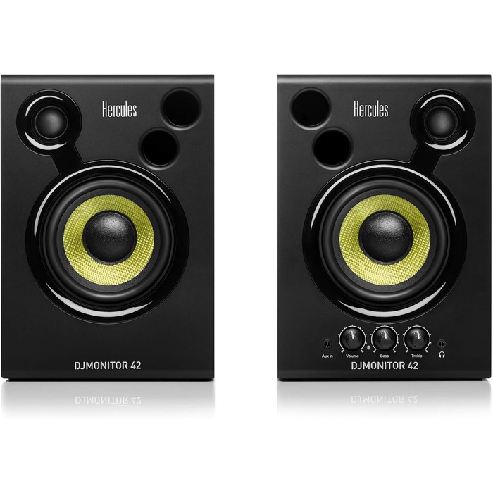 Hercules DJMonitor 42 – Активні DJ колонки 80W з 4” низькочастотним динаміком, чіткий звук, Bass Reflex, для ді-джеїв та меломанів