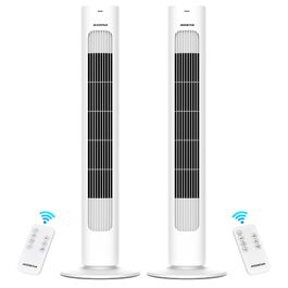 Вентилятор Tower Aigostar Turmventilator з пультом, 70° осциляція, таймер 7 год, 3 режими/швидкості, енергоефективний, 2 шт.