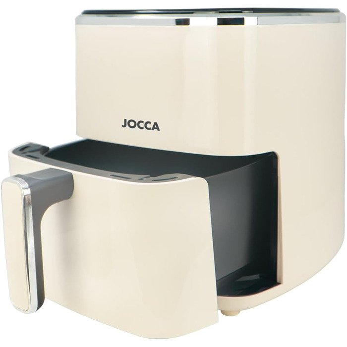 Аерофритюрниця JOCCA 5Л, безмасляна фритюрниця 1450Вт з LED сенсорним екраном та регулюванням температури, чорна