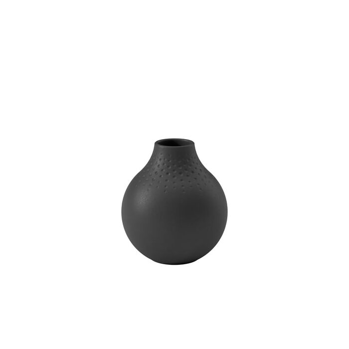 Ваза Villeroy & Boch Collier Noir Perle No. 3, 11x11x12 см, Преміум фарфор, Чорна