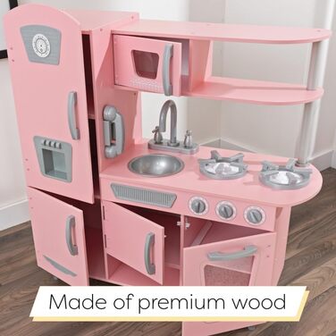 KidKraft Rosa Vintage Кухня для дітей з дерева Rosa 53179, з телефоном та холодильником, від 3 років