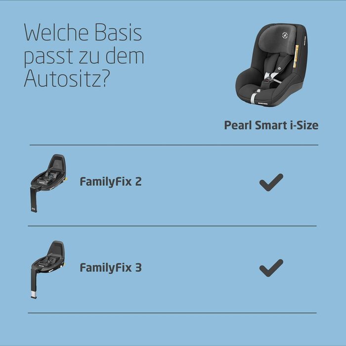 Дитяче автокрісло Maxi-Cosi Pearl Smart i-Size, для дітей 6 міс-4 роки, 9-18 кг, 67-105 см, встановлення вперед/назад, чорний