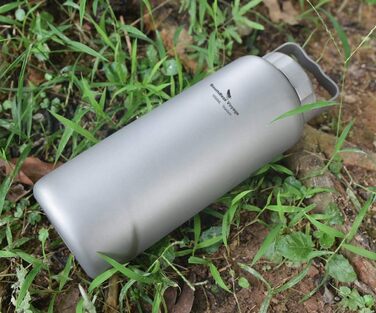 Фляга для води iBasingo 1050 мл, титанова, спортивна, для туризму та кемпінгу, з широким горлом, без витоку, Ti3005D/Ti3006d