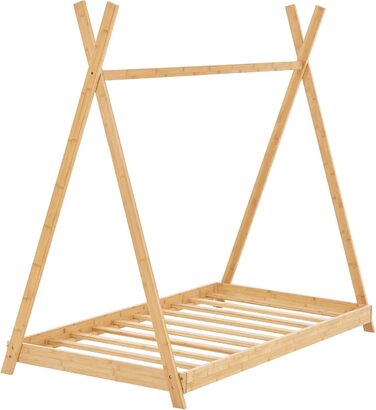 Дитяче ліжко Vimpeli 80x160 см Tipi з ламелями, бамбук, ігрове ліжко для дитячої кімнати