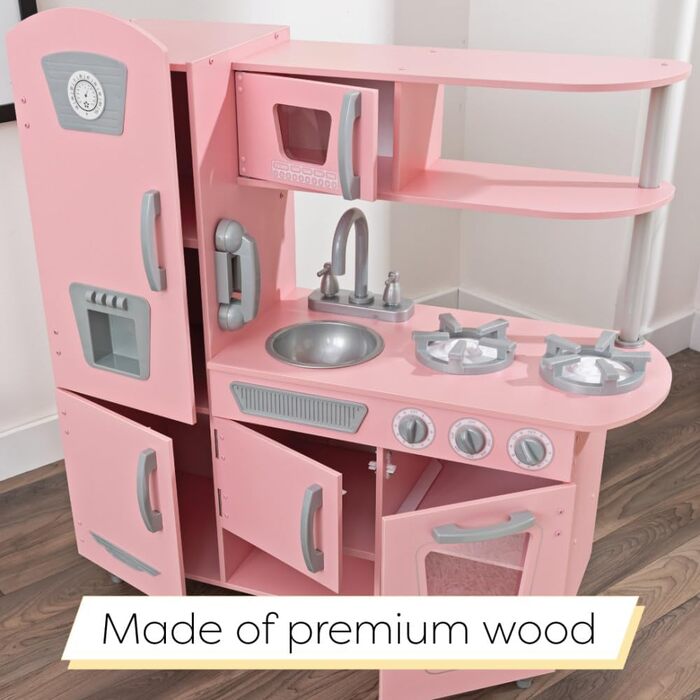 KidKraft Rosa Vintage Кухня для дітей з дерева Rosa 53179, з телефоном та холодильником, від 3 років