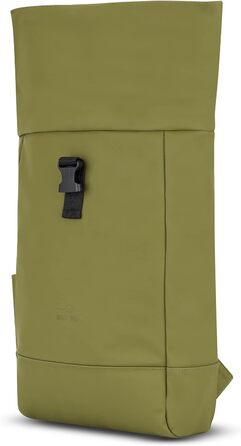 Рюкзак Johnny Urban Harvey Medium ролтоп, 15 л, водостійкий, оливковий, з відділенням для ноутбука, універсальний для міста, роботи, навчання, матове PU-покриття