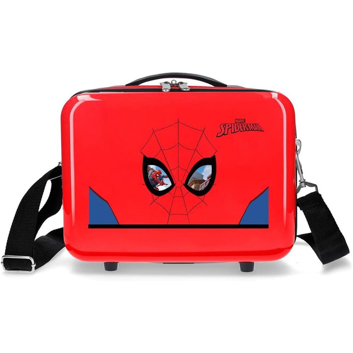 Дитяча косметичка Marvel Spiderman з червоним ременем, жорсткий ABS, 29x21x15 см, 9,14 л, 0,6 кг, регульована, дорожня сумка для хлопчика
