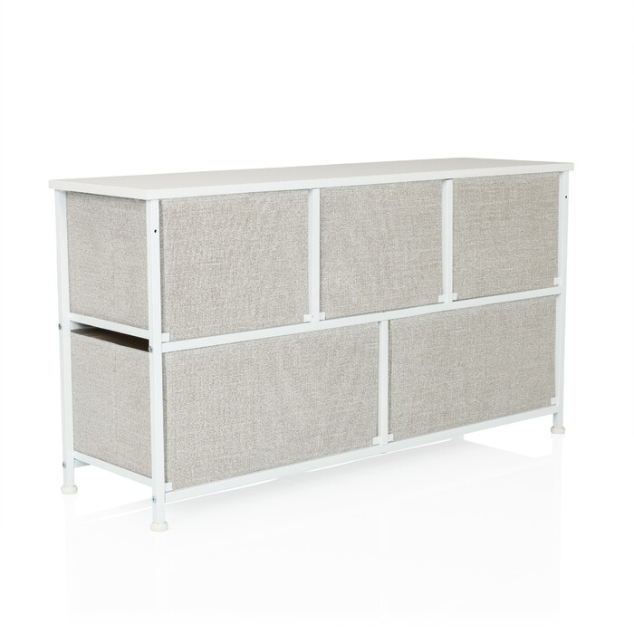 Комод FOLDAR 100x30x55см 5 відділень сірий hjh LIVING