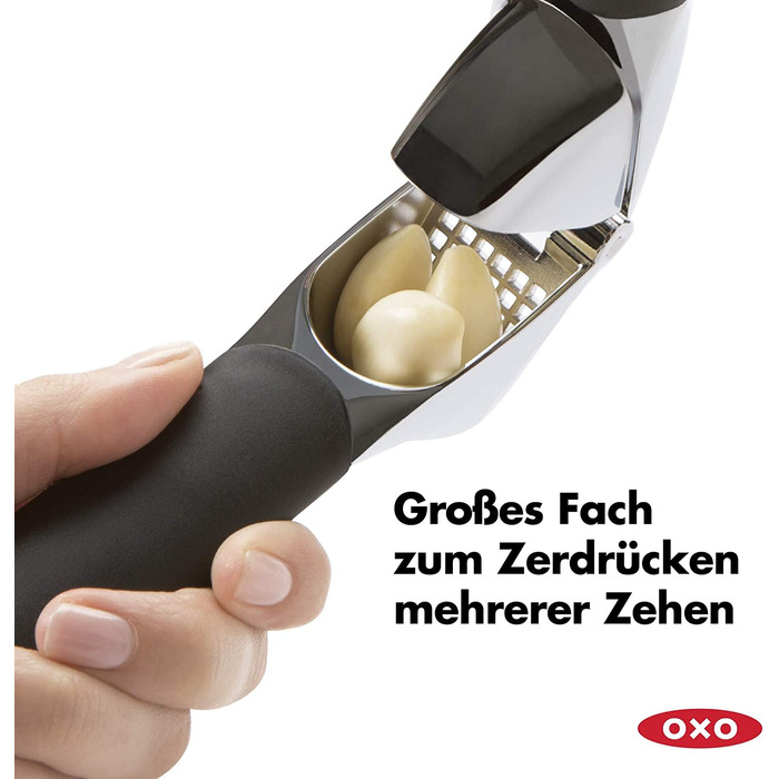 Прес для часнику та імбиру OXO Good Grips, ручний, можна мити в посудомийці