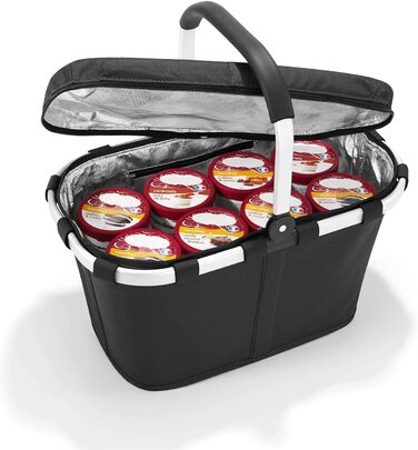 Термосумка-кошик Reisenthel Carrybag ISO чорна, ізотермічна, водостійка, з кришкою, стильний кошик для покупок