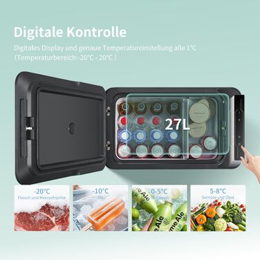 Автомобільний холодильник Comfee RCP43DS3(E) 43л, компресорний, двозонний, 12/24В, 220В, LED, ECO-режим, для дому та авто