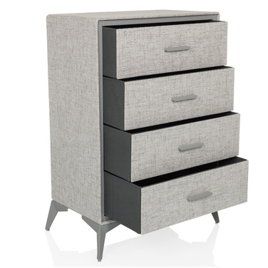 Комод SKUFFY 64x35x90см 4 шухляди сірий hjh LIVING