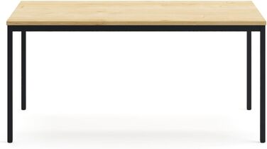 Стіл furni24 160x80x75 см, сталь, дуб, для офісу, кухні, геймінгу, TÜV/GS, легкий монтаж, багатофункціональний, антрацит