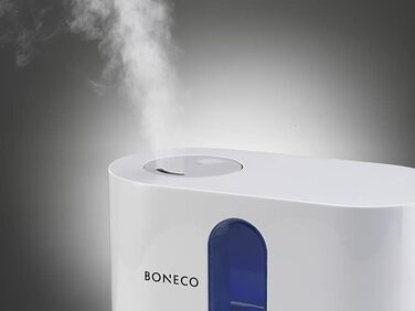 Ультразвуковий зволожувач повітря BONECO U200, 3,5 л, для кімнат до 50 м², з ароматизацією, LED-підсвіткою та фільтром, білий