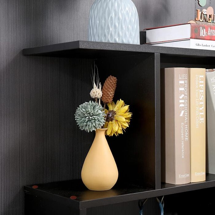 Сучасний двосторонній книжковий стелаж Etnicart Wenge 70x23.5x96 см, дерев'яний, для офісу, дому, дитячої кімнати