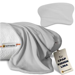 Подушка для сну Nachtwaechter LINA для людей з апное та користувачів CPAP-терапії, для сну на боці (сіра наволочка)