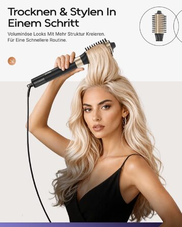Стайлер для волосся 6 в 1 7MAGIC Airstyler: іонний фен та автоматичний плойка-локони (Obsidian)