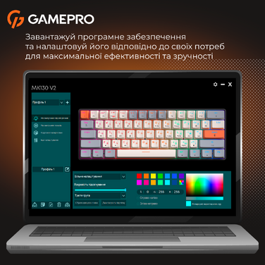 Дротова механічна клавіатура GamePro MK130 V2 Infinity QLAB Sakura Black (MK130-V2-B-QS)