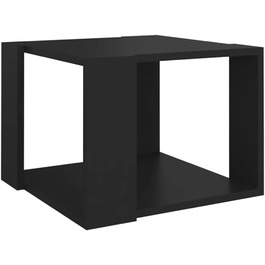 Журнальний стіл vidaXL чорний 40x40x30 см, деревостружковий, для вітальні, кавовий, чайний, приставний, сучасний дизайн