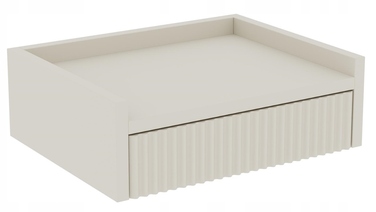 Підвісна тумбочка NUVIA 45, кашемір, рифлений фасад, настінна шафка 45x35