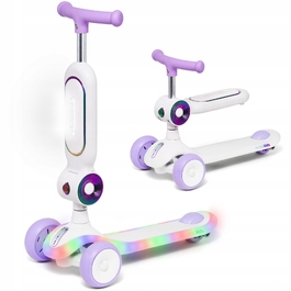 Дитячий велосипед-самокат 2в1 RAVEN Lumiloo White/Neo Chrome з LED-підсвіткою платформи
