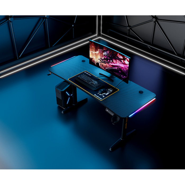 Комп’ютерний стіл з електрорегулюванням висоти Anda Seat Terminator RGB Black