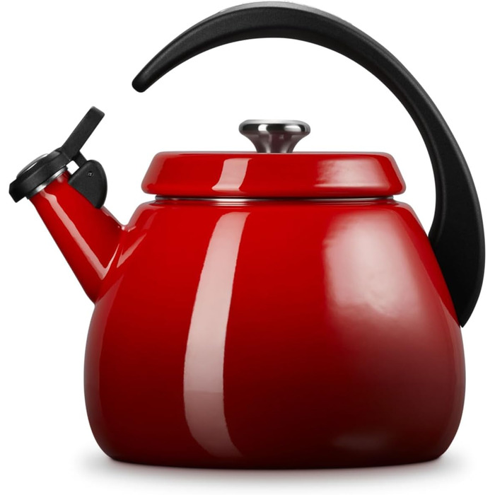Емальований чайник Le Creuset зі сталевим дном, 2,2 л, колір Вишня (Flamme)